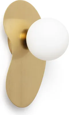 Produktbild von Wandlampe Metall und Glas Leaton Gold