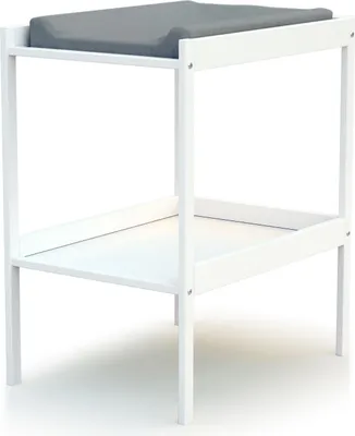 Immagine prodotto di WEBABY - Fasciatoio 1 prateleira legno MILO - Bianco - 54 x 74 x 88 cm | Per il materasso 50x70 cm NON INCUS