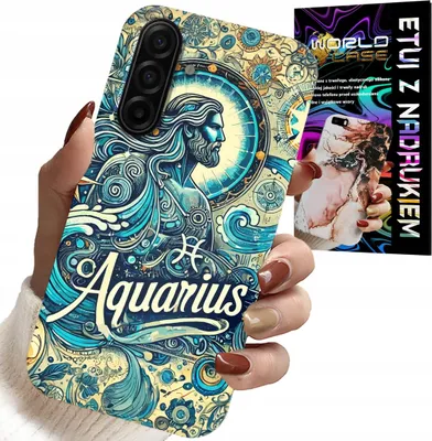 Image de Etui Do Samsung Galaxy A57 5G - Znak Zodiaku, Wodnik, Astronomia Plecki