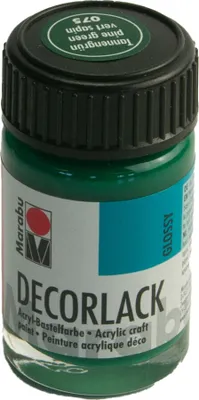 Produktbild von Marabu 1130 39 075 Decorlack Acryl, Tannengrün 075, 15 ml
