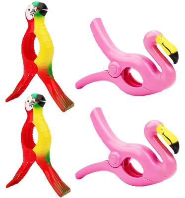 Produktbild von Set mit 4 Strandtuchhaltern für Liegestühle