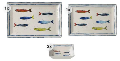 Produktbild von Servier-Set 4 tlg. Maro