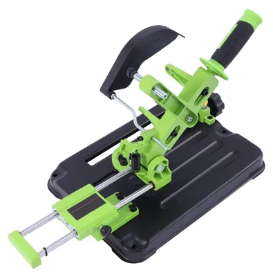 Produktbild von Winkelschleifer Halterung - Verstellbarer 45° Schneidständer - Für 10–12,5 cm Winkelschleifer - Für 150 mm Trennscheiben - Grün