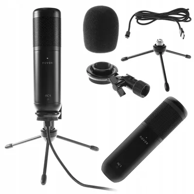 Obrázok produktu pre Novox Nc1 V2 – USB mikrofón pre streamovanie, YouTube, podcasty, 24-bit/192 kHz
