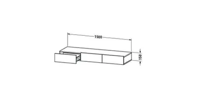 Produktbild von DURAVIT DS827203018 SchKa-Ablage DuraStyle 440x1500x153 3