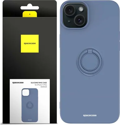 Obrázek produktu pro Silikonové pouzdro SPACECASE Silicone Ring Case pro iPhone 15 Plus Modrá
