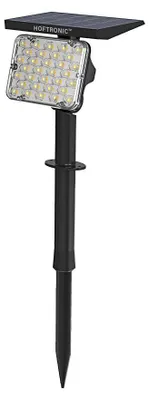 Image de HOFTRONIC - Spot à piquet solaire Eagle 2W 200lm IP65 orientable CCT 3000K-4000K Noir