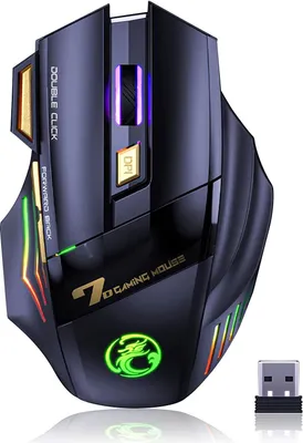 Produktbild von Wireless Maus,mit 2.4G USB-Empfänger,3 einstellbare DPI,7 Tasten Gaming-Maus