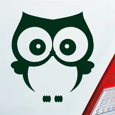 Produktbild von Auto Aufkleber Eule Owl Vogel Bird Uhu süß Tier Musik 10x11 cm Dunkelgrün Sticker Heckscheibenaufkleber