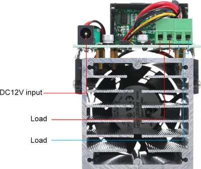 Obrázek produktu pro 12V 100W Elektronické vybíjení zátěže Digitální testovací modul kapacity baterie DC