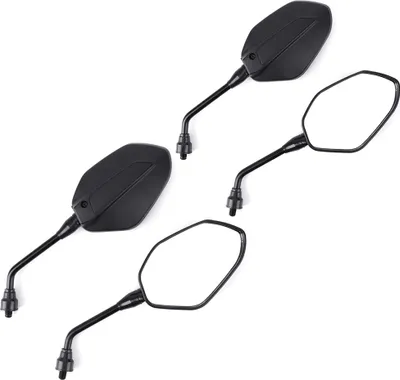Zdjęcie produktu dla Zestaw 2x lusterek motocyklowych z lusterkiem wstecznym E-mark RSX3 czarny