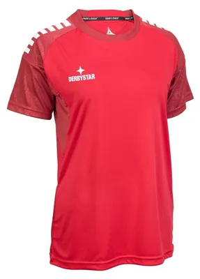 Image de Maillot de football Derbystar, manches courtes, pour femmes, Madrid, rouge et blanc