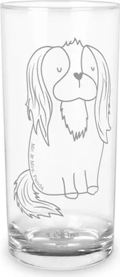 Produktbild von Mr. & Mrs. Panda Tumbler Hund Cavalier King Charles Spaniel 200 ml - Transparent - Geschenk, Sprüche, Cocktailglas, Spruch, Trinkglas, Cockerspaniel, Wasserbecher, Glas