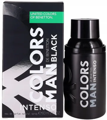 Image de Benetton Colors Man Black Intenso, eau de parfum pour homme, 60 ml