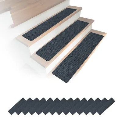 Trapmatten-Set 16-teilig, selbstklebend, dunkelgrau, 75x20 cm