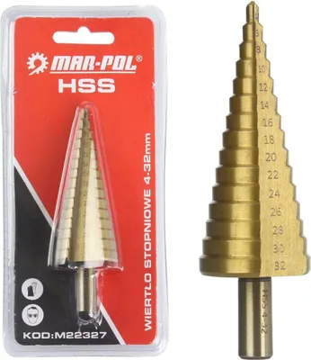 Obrázok produktu pre MAR-POL Stupňovité vrtáky 4-32 mm HSS M22327