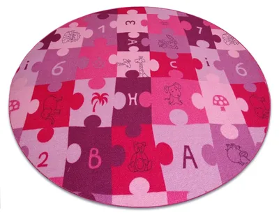 Imagen del producto de Alfombra infantil PUZLE círculo   violeta circulo 170 cm