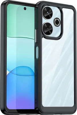 Produktbild von Schutzhülle für Xiaomi Redmi 13 4G Klar Rückseite Stoßfeste TPU Silikon Bumper Hülle Schwarz
