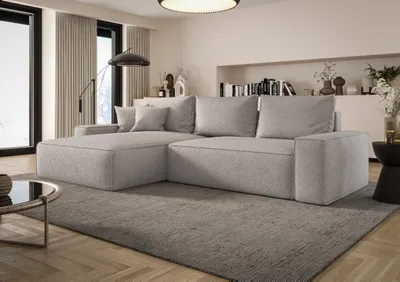 Produktbild von Ecksofa MARELI Grau Schlafsofa, Bettkasten, Seite-Links
