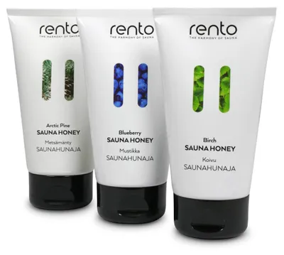 Produktbild von 3er Set Rento Saunahonig-Creme Blueberry + Pine + Birch