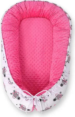 Produktbild von Babykokon, doppelseitig, Laufstall, Wickeltuch, Premium BOBONO Minky - rosa Zebras