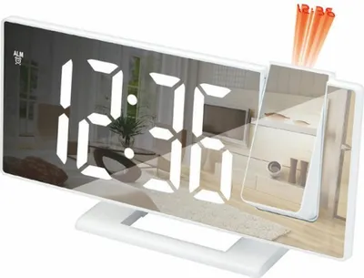 Produktbild von LED-Projektionsuhr, multifunktionaler digitaler Wecker, automatischer lichtempfindlicher elektronischer Wecker,white