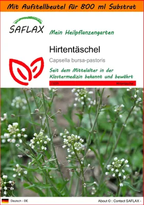 Produktbild von SAFLAX Garden in the bag - Hirtentäschel - Capsella bursa-pastoris - 1000 Samen - Mit Anzuchtsubstrat im praktischen, selbst aufstellenden Beutel