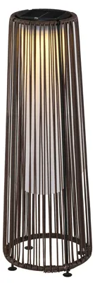 Produktbild von Outsunny Solarlampe, Rattan Solarleuchte LED Gartenleuchte mit Lichtsensor