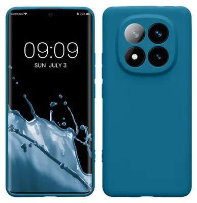 Produktbild von kwmobile Handyhülle für Xiaomi Redmi Note 14 Pro+ 5G / Redmi Note 14 Pro Plus 5G Hülle - weiches Handy Silikon Case - Schutzhülle Cover - Karibikblau