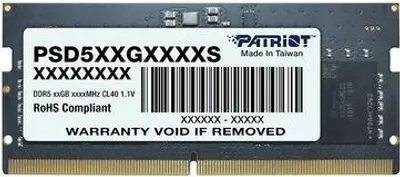 Image de Patriot Memory Signature PSD58G560041S, 8 Go, 1 x 8 Go, DDR5, 5600 MHz, SO-DIMM 262 broches