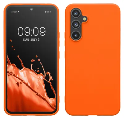 Produktbild von kwmobile Handyhülle für Samsung Galaxy A54 5G Hülle - TPU Case - Kabelloses Laden - Schutzhülle Cover in Neon Orange