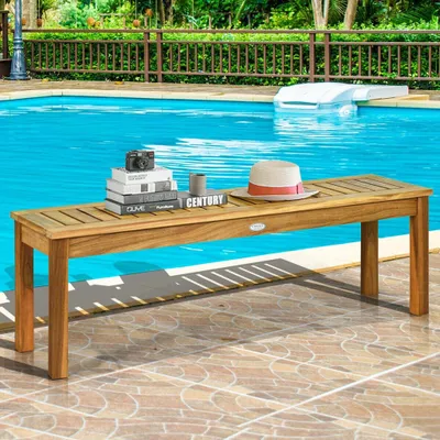 Produktbild von Gartenbank aus Akazienholz, 52 Zoll, 3-Sitzer