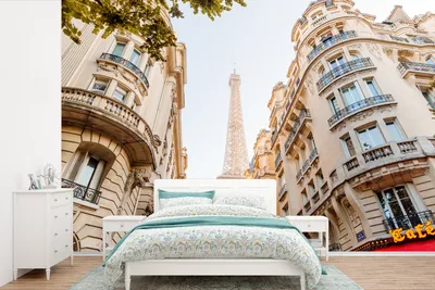 Produktbild von MuchoWow® Fototapete für Wohnzimmer oder Schlafzimmer Wandtapete Vinyl Motivtapete Frankreich - Eiffelturm - Paris - 360x240 cm - Vinyl-Tapete