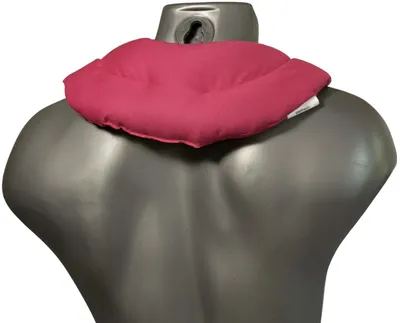 Produktbild von Rapssamen Nackenhörnchen mit Kammern pink - Rapssamenkissen - Rapskissen als Nackenkissen - Wärmekissen für Nacken