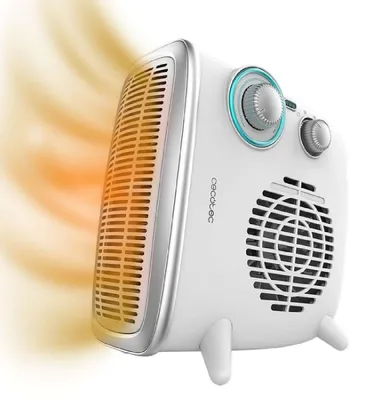 Produktbild von Cecotec ReadyWarm 2070 Max Dual, Elektrischer Raumheizlüfter, Drinnen, Tisch/Bank, Flur, Tisch, Grau, Weiß, Drehregler, 1800 W