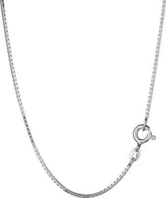 Produktbild von 42cm Venezianerkette diamantiert 925 Silber 1,1mm breite Halskette Collier dünn