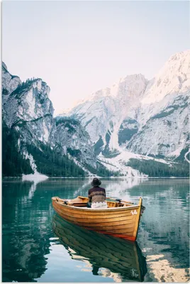 Produktbild von MuchoWow® Poster Italien - Berge - Schnee 120x180 cm - Kunstposter