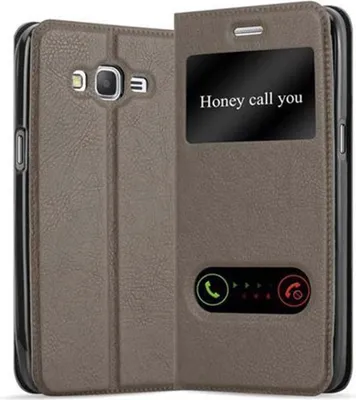 Produktbild von Cadorabo Schutzhülle für Samsung Galaxy GRAND PRIME Hülle in Braun Handyhülle Book Case Cover Etui