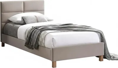 Zdjęcie produktu dla Łóżko tapicerowane SIERRA VELVET 90x200 beżowe