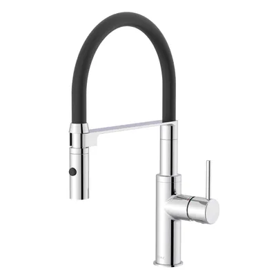 Produktbild von Lenz Küchenarmatur NALU Chrom – Flexible Pendelbrause, 2 Strahlarten, 46070202