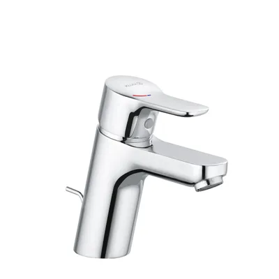 Produktbild von KLUDI PURE&EASY Waschtisch-Einhandmischer, Auslaufhöhe 70mm, Metall Ablaufgarnitur, EcoPlus, chrom, 372890565