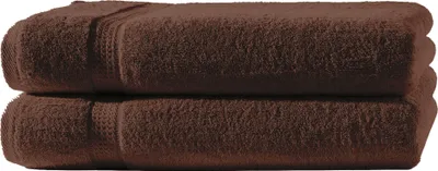 Produktbild von 2 Handtücher braun 50x100 cm Set Baumwolle Handtuch Frottee flauschig weich