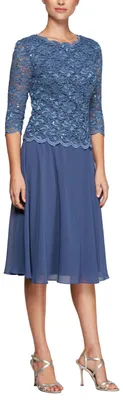 Produktbild von Alex Damen Pailletten, Tee-Länge (zierliche und Normale Größen) Kleid für besond