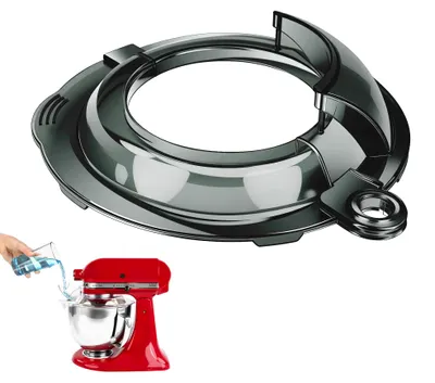 Spritzschutz für 4,5QT & 5QT Kippkopf-Rührer, klappbar, transparent schwarz