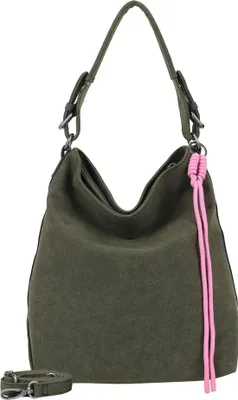 Imagen del producto de Fritzi aus Preußen bolso de hombro bolso bandolera Bitzi01 Suede Jacky Hobo Bag Dark Olive verde oscuro