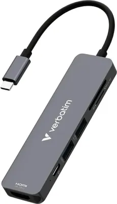Immagine prodotto di Verbatim USB-C Essentials Multi- Port Hub 6 Port/card read. 32156