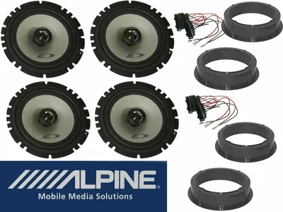 Produktbild von Alpine passend für VW Golf 4 IV 1J ab 1997 Komplett Lautsprecher Boxen Set Tür Vorn Hinten