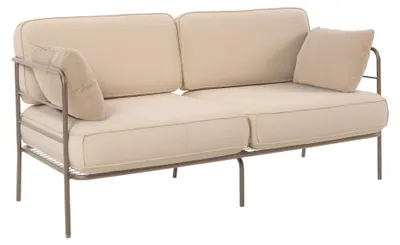 Produktbild von Selsey Preggel - Garten-Sofa 2-Sitzer, 156 cm, wasserabweisend, beige/beiges Gestell