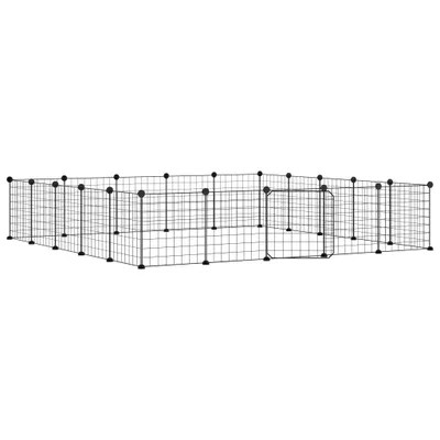 Obrázok produktu pre 20-panelová klietka pre domáce zvieratá čierna 35x35 cm oceľ