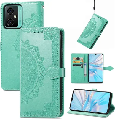 Produktbild von König Design Hülle kompatibel mit Kunstleder Handyhülle - Handy Case Grün